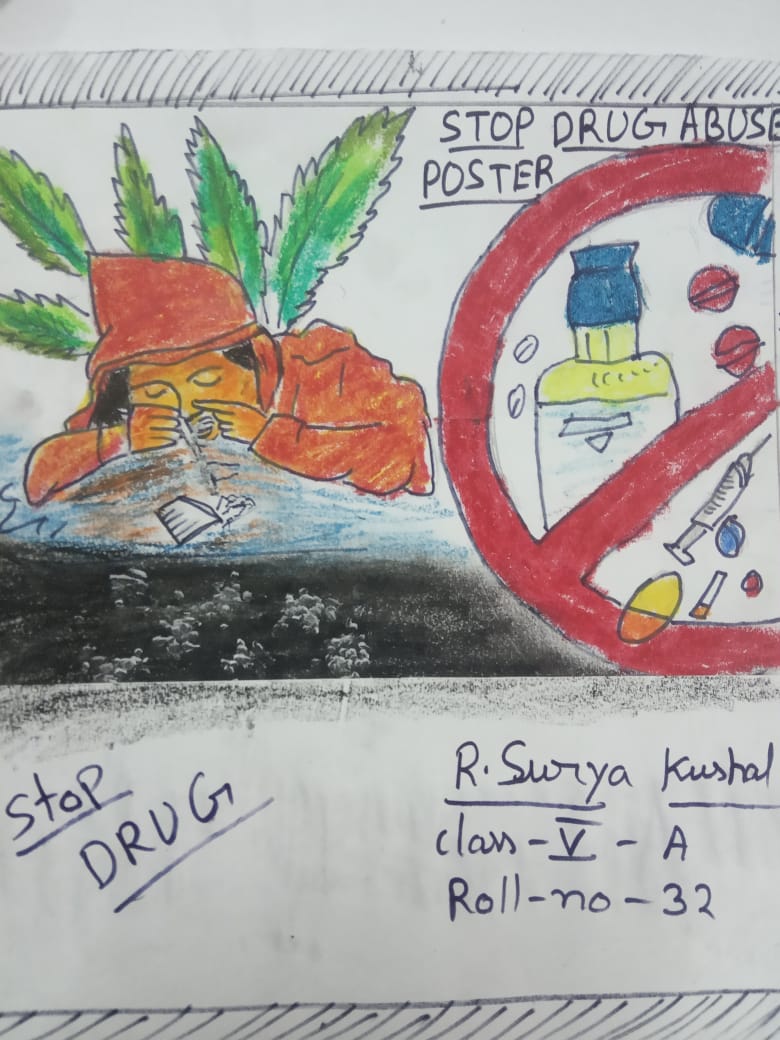 International Day against drug abuse drawing | Say No to drugs poster |  Anti Drug Day Drawing Easy - YouTube